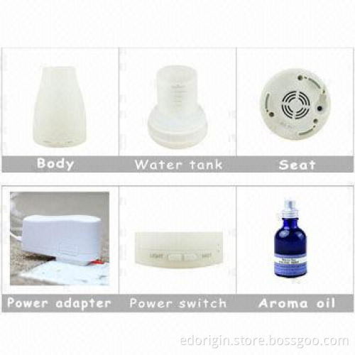 Electric Mini Aroma Diffuser, 7-color LED Light Auto-changing